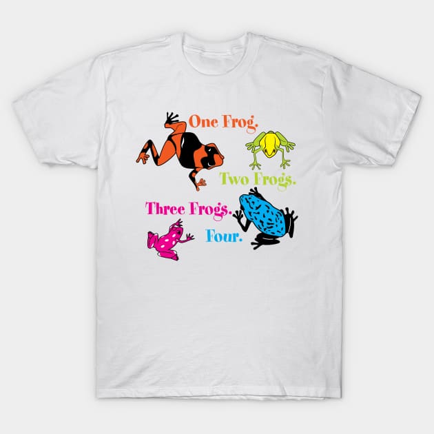 One Frog, Two Frogs, Three Frogs, Four T-Shirt by Buffyandrews